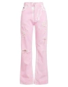 Dolce & Gabbana Woman Jeans Pink Size 8 Cotton In Pink