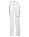 Dolce & Gabbana Woman Jeans White Size 6 Cotton In White