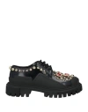 Dolce & Gabbana Woman Lace-up Shoes Black Size 5.5 Calfskin In Black
