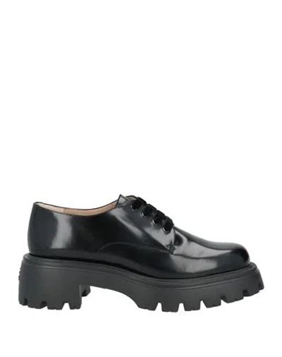 Dolce & Gabbana Woman Lace-up Shoes Black Size 6.5 Leather