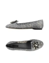 Dolce & Gabbana Woman Loafers Grey Size 5 Textile Fibers