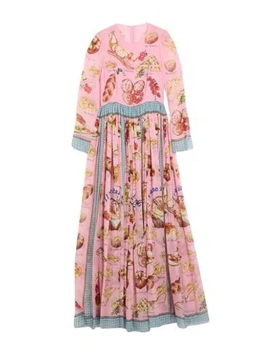 Dolce & Gabbana Woman Maxi Dress Pink Size 10 Silk