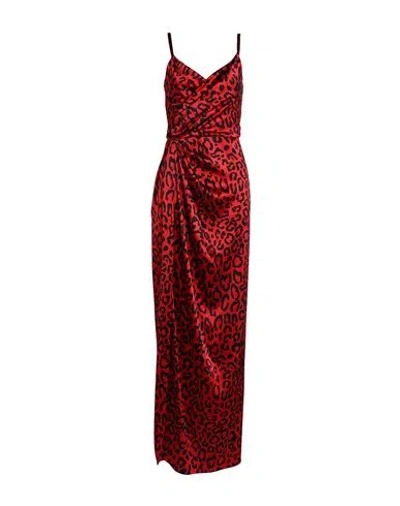Dolce & Gabbana Woman Maxi Dress Red Size 2 Silk, Elastane
