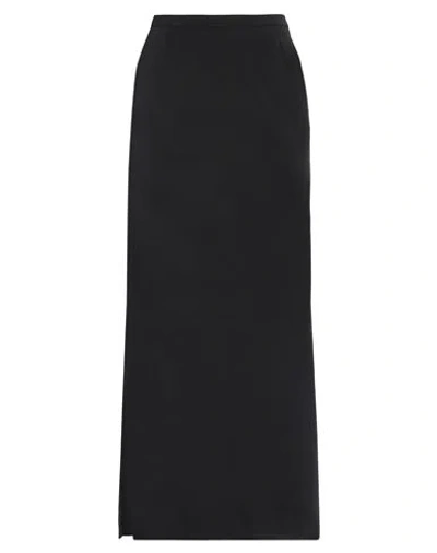 DOLCE & GABBANA DOLCE & GABBANA WOMAN MAXI SKIRT BLACK SIZE 6 ACETATE, POLYAMIDE, ELASTANE