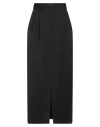 Dolce & Gabbana Woman Maxi Skirt Black Size 6 Virgin Wool, Silk, Polyester