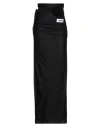 DOLCE & GABBANA DOLCE & GABBANA WOMAN MAXI SKIRT BLACK SIZE 8 POLYAMIDE, ELASTANE