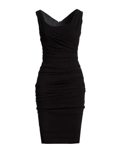 Dolce & Gabbana Woman Midi Dress Black Size 0 Virgin Wool, Polyamide, Elastane