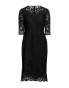 DOLCE & GABBANA DOLCE & GABBANA WOMAN MIDI DRESS BLACK SIZE 0 VISCOSE, COTTON, POLYAMIDE