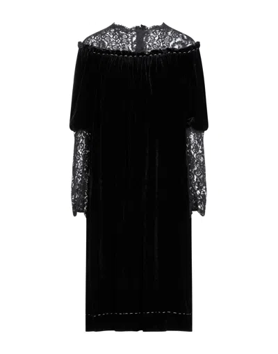 Dolce & Gabbana Woman Midi Dress Black Size 0 Viscose, Silk, Cotton, Polyamide