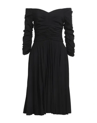 Dolce & Gabbana Woman Midi Dress Black Size 0 Viscose, Silk, Elastane