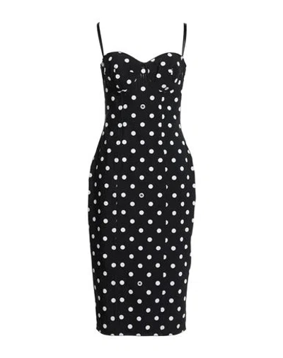 DOLCE & GABBANA DOLCE & GABBANA WOMAN MIDI DRESS BLACK SIZE 10 POLYAMIDE, ELASTANE