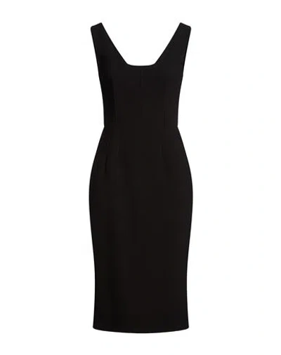 Dolce & Gabbana Woman Midi Dress Black Size 10 Wool