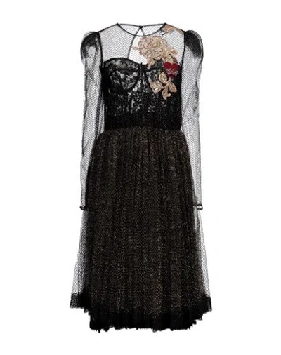 Dolce & Gabbana Woman Midi Dress Black Size 12 Polyester, Polyamide, Rayon