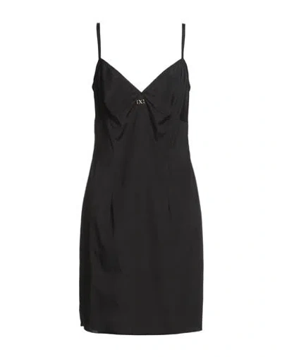 Dolce & Gabbana Woman Midi Dress Black Size 14 Silk, Cotton, Polyamide, Viscose