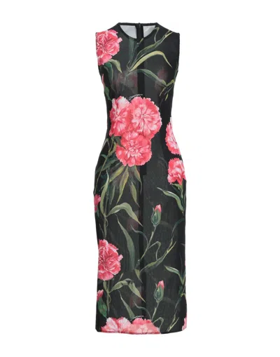 Dolce & Gabbana Midi Dresses In Black