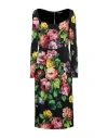 Dolce & Gabbana Woman Midi Dress Black Size 6 Silk, Elastane In Black
