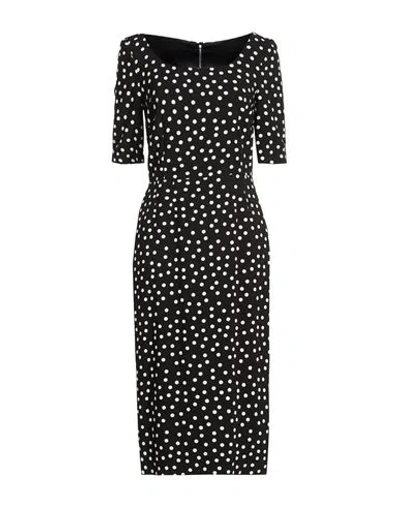 Dolce & Gabbana Woman Midi Dress Black Size 6 Viscose