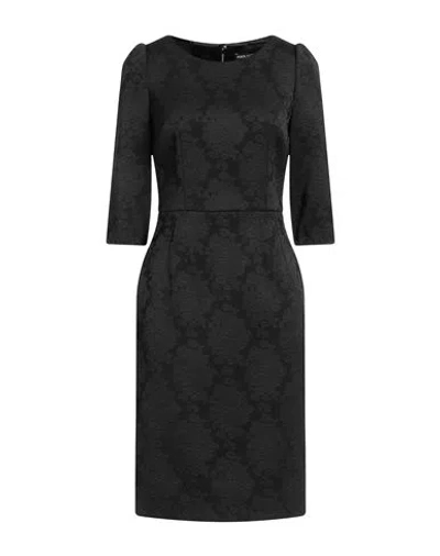 Dolce & Gabbana Woman Midi Dress Black Size 8 Polyester, Acetate, Viscose, Elastane