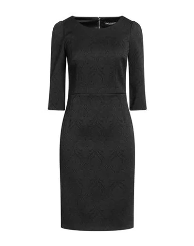Dolce & Gabbana Woman Midi Dress Black Size 8 Polyester, Acrylic, Viscose, Elastane