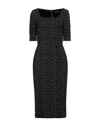 Dolce & Gabbana Woman Midi Dress Black Size 8 Viscose