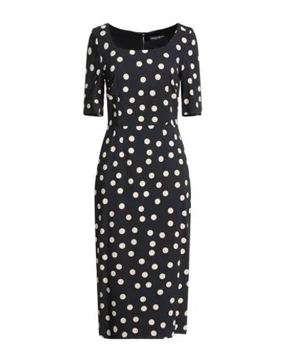 Dolce & Gabbana Woman Midi Dress Black Size 8 Viscose, Elastane