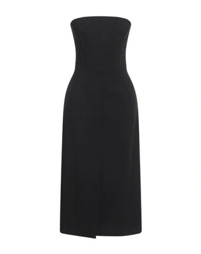 DOLCE & GABBANA DOLCE & GABBANA WOMAN MIDI DRESS BLACK SIZE 8 VISCOSE, POLYAMIDE, ELASTANE