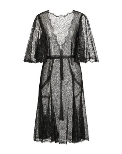 Dolce & Gabbana Woman Midi Dress Black Size 8 Viscose, Polyamide, Metallic Polyester