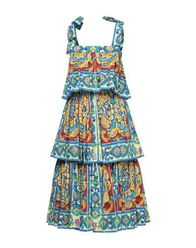 Dolce & Gabbana Midi Dresses In Blue