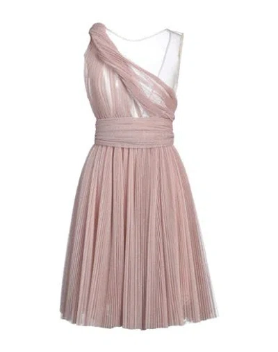 DOLCE & GABBANA DOLCE & GABBANA WOMAN MIDI DRESS BLUSH SIZE 12 METALLIC POLYESTER, COTTON