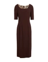 Dolce & Gabbana Woman Midi Dress Brown Size 8 Viscose, Acetate, Elastane