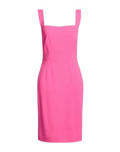Dolce & Gabbana Woman Midi Dress Fuchsia Size 10 Viscose, Acetate, Elastane In Pink