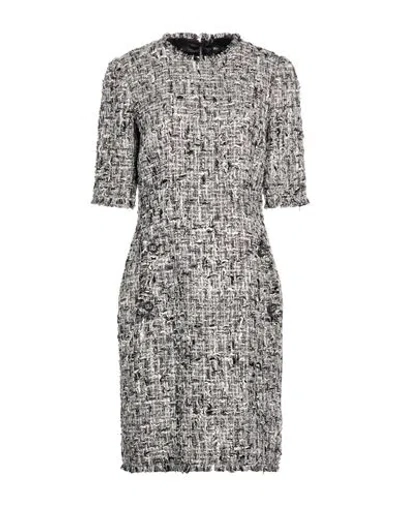 Dolce & Gabbana Woman Midi Dress Grey Size 10 Acrylic, Linen, Textile Fibers, Polyester, Cotton In Gray