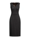 Dolce & Gabbana Woman Midi Dress Lead Size 8 Virgin Wool, Elastane In Grey