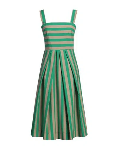 Dolce & Gabbana Woman Midi Dress Light Green Size 8 Cotton