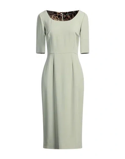 Dolce & Gabbana Woman Midi Dress Light Green Size 6 Viscose, Acetate, Elastane