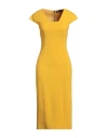 Dolce & Gabbana Woman Midi Dress Marigold Size 6 Viscose, Acetate, Elastane In Yellow