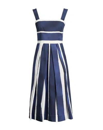 Dolce & Gabbana Woman Midi Dress Navy Size 10 Cotton In Blue