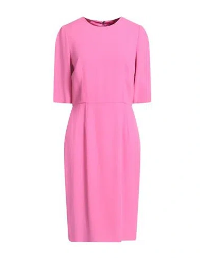 Dolce & Gabbana Woman Midi Dress Pink Size 10 Viscose, Acetate, Elastane