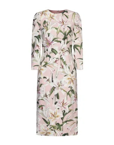 Dolce & Gabbana Midi Dresses In Pink