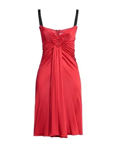 Dolce & Gabbana Woman Midi Dress Red Size 10 Viscose