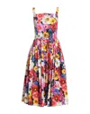 Dolce & Gabbana Midi Dresses In Red