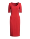 Dolce & Gabbana Woman Midi Dress Red Size 4 Viscose, Acetate, Elastane In Red