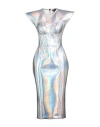 Dolce & Gabbana Woman Midi Dress Silver Size 10 Polyester In Silver