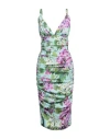 Dolce & Gabbana Woman Midi Dress Sky Blue Size 4 Silk, Elastane In Blue