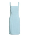 Dolce & Gabbana Woman Midi Dress Sky Blue Size 8 Viscose, Acetate, Elastane In Blue