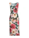 Dolce & Gabbana Woman Midi Dress Turquoise Size 8 Viscose, Elastane In Blue