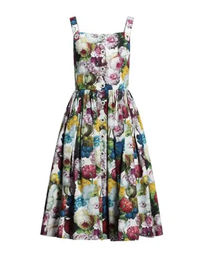 Dolce & Gabbana Woman Midi Dress White Size 10 Cotton