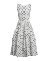 Dolce & Gabbana Pleated Polka-dot Cotton-poplin Midi Dress In White