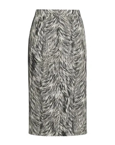 Dolce & Gabbana Kids'  Woman Midi Skirt Black Size 2 Silk, Elastane In Gray
