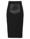 Dolce & Gabbana Midi Black Skirt With Quilted Detail In Fabric Woman In Black